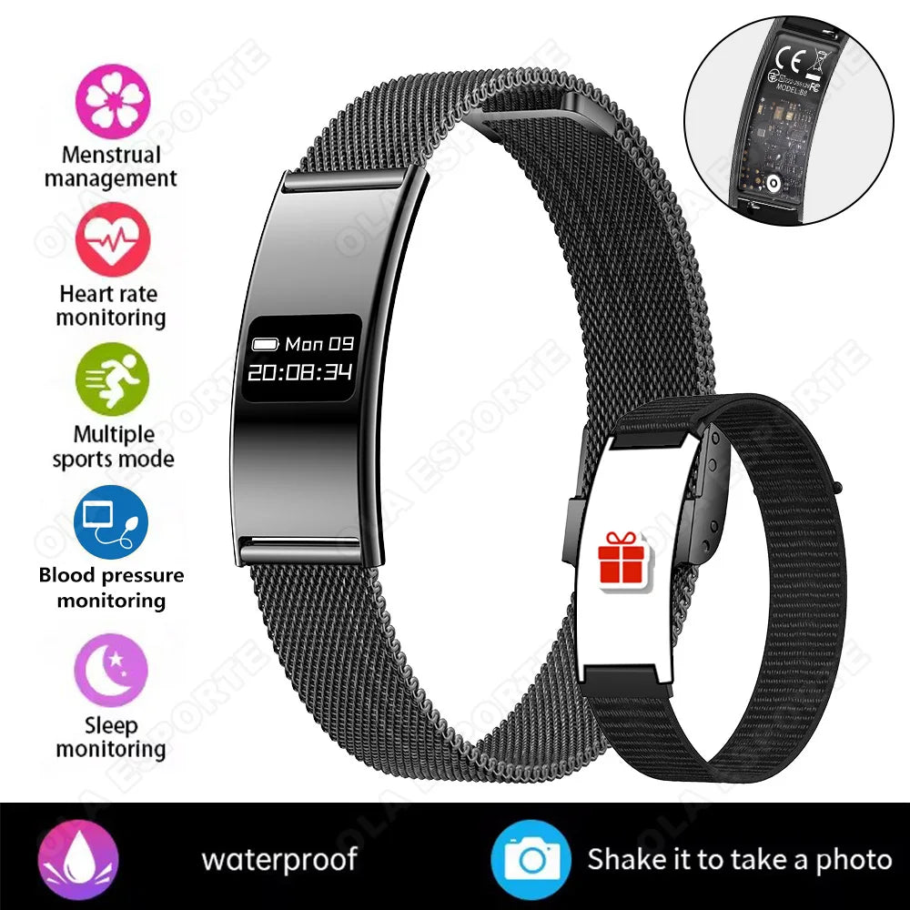 Ultra-Thin Smart Fitness Bracelet – Heart Rate & Sleep Tracker