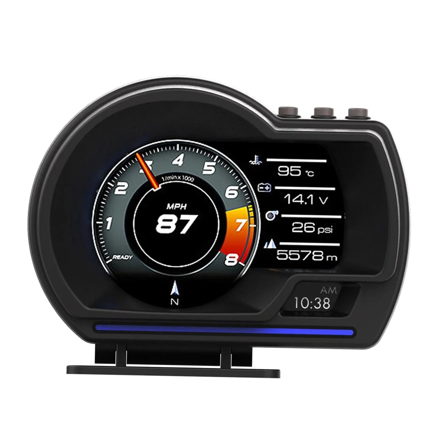 OBD2 Diagnostic Tool Car HUD GPS Speedometer Turbo RPM Alarm HD Display Universal for Cars Trucks SUV Peaceful Pleasures Health and Wellness
