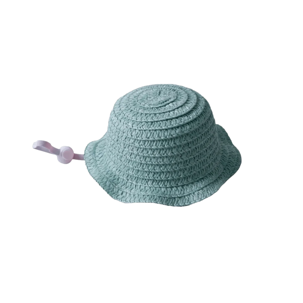 Adjustable Pet Straw Hat | Wide Brim Dog Sun Cap & Photo Prop