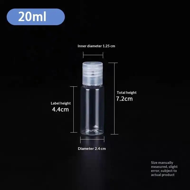 Empty Flip Cap PET Plastic Bottles 5ml–100ml | Travel Atomizer