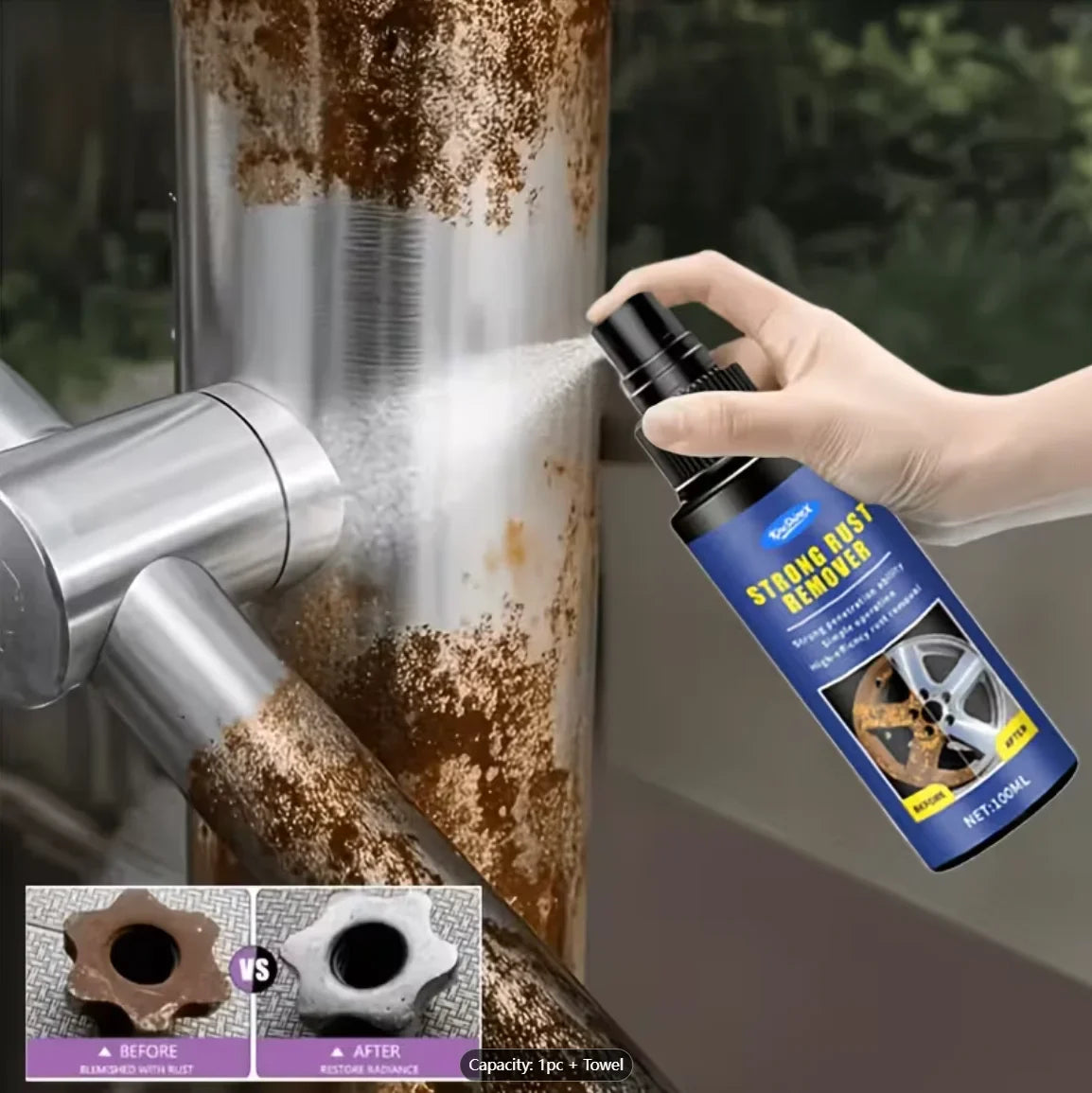 Metal Rust Removal Spray – Converter, Remover & Preventer