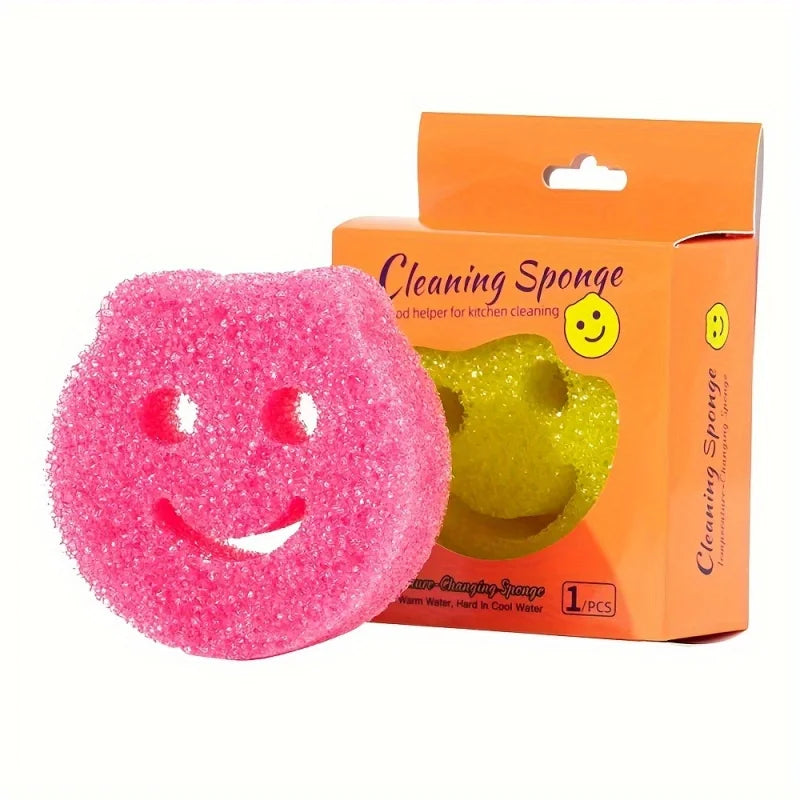 3 Pieces in a Color Box, Random Colors, Imitation Loofah Sponge for Washing Dishes, Kitchen Cleaning Brush, Pot and Dish Scrubber, Double-Sided Thickened Scouring Pad Sponge Block, Household Kitchen Cleaning Supplies Peaceful Pleasures Health and Wellness