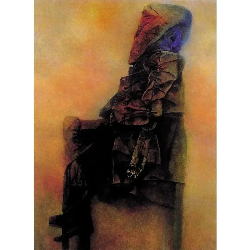 Zdzisław Beksiński Artwork Polish Surreal Dark Poster Prints Canvas Painting Gothic Wall Art for Living Room Home Decor Mural Peaceful Pleasures Health and Wellness