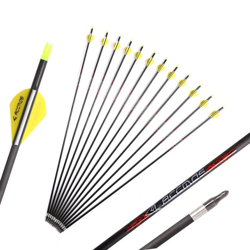 6 ID Pure Carbon Arrow Shaft Spine 300 700 Recurve Compound Bow