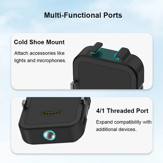 For Insta360 GO Ultra Multi-Purpose Charging Dock With Cold Shoe&1/4" Thread Mounts For LED Light Mic Tripod Charger Base Peaceful Pleasures Health and Wellness