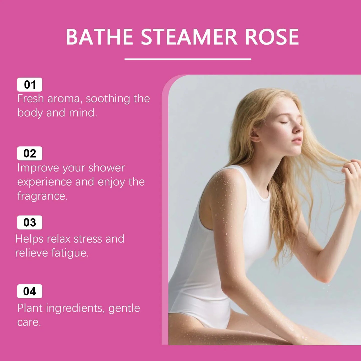 OceAura Rose Aromatherapy Shower Steamers | Home Spa Gift Set