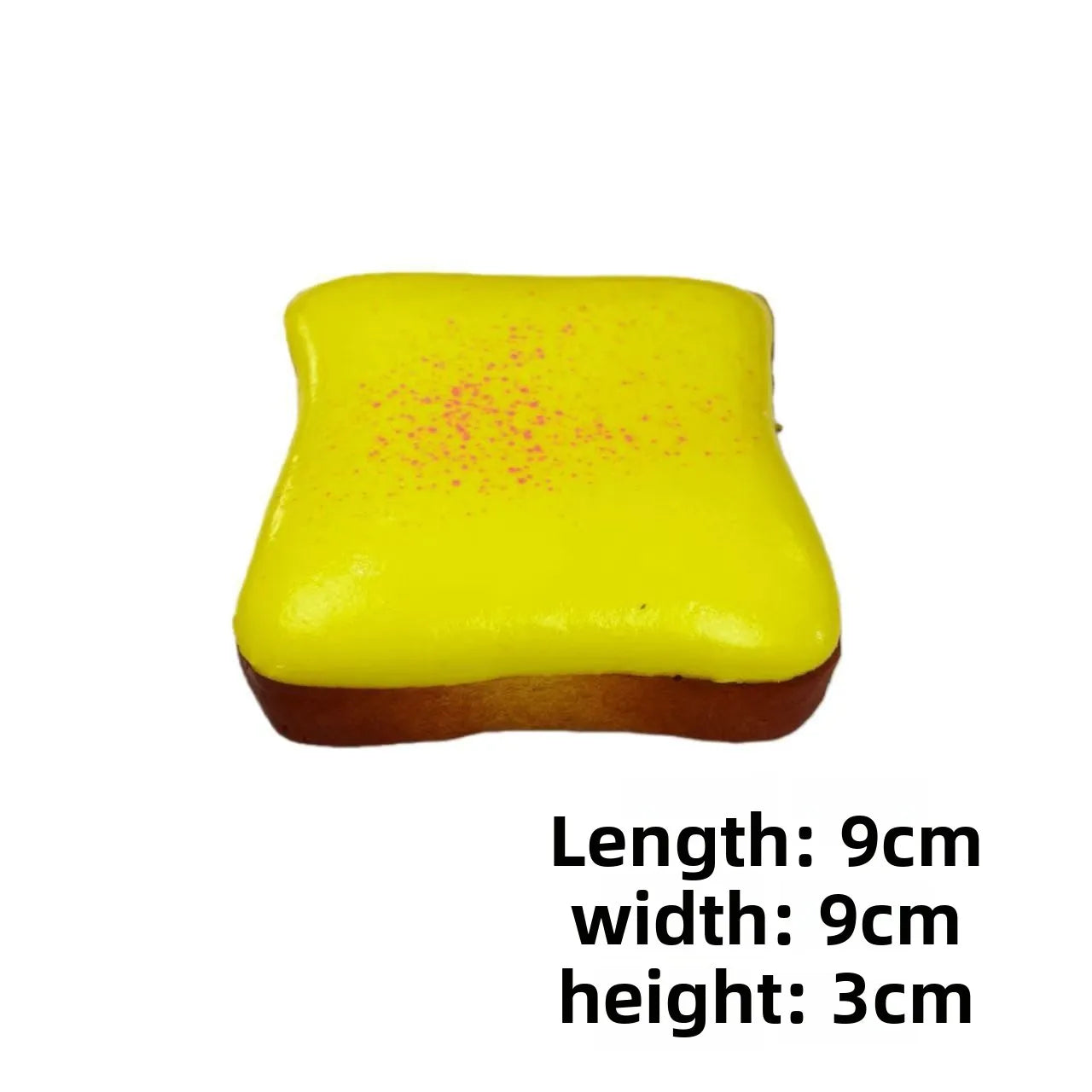 Cream Toast Squishy Stress Relief Toy – Slow Rebound Silicone