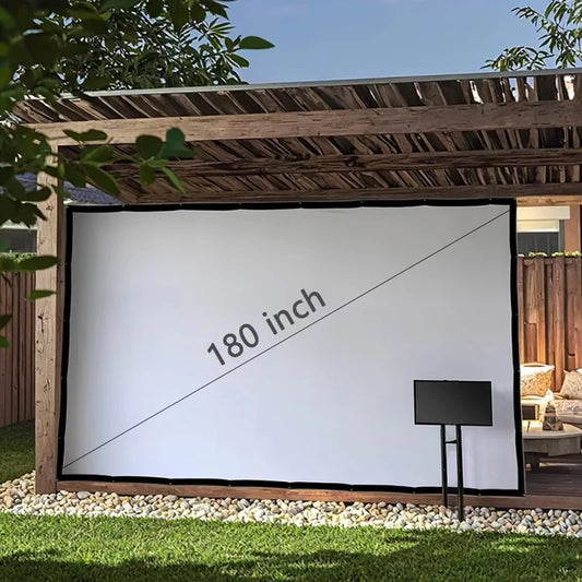 180 inch 16:9 Projection Screen Portable Projector screen Customize best size fit Room for 1080P 4K Home Theater Peaceful Pleasures Health and Wellness 180 inch