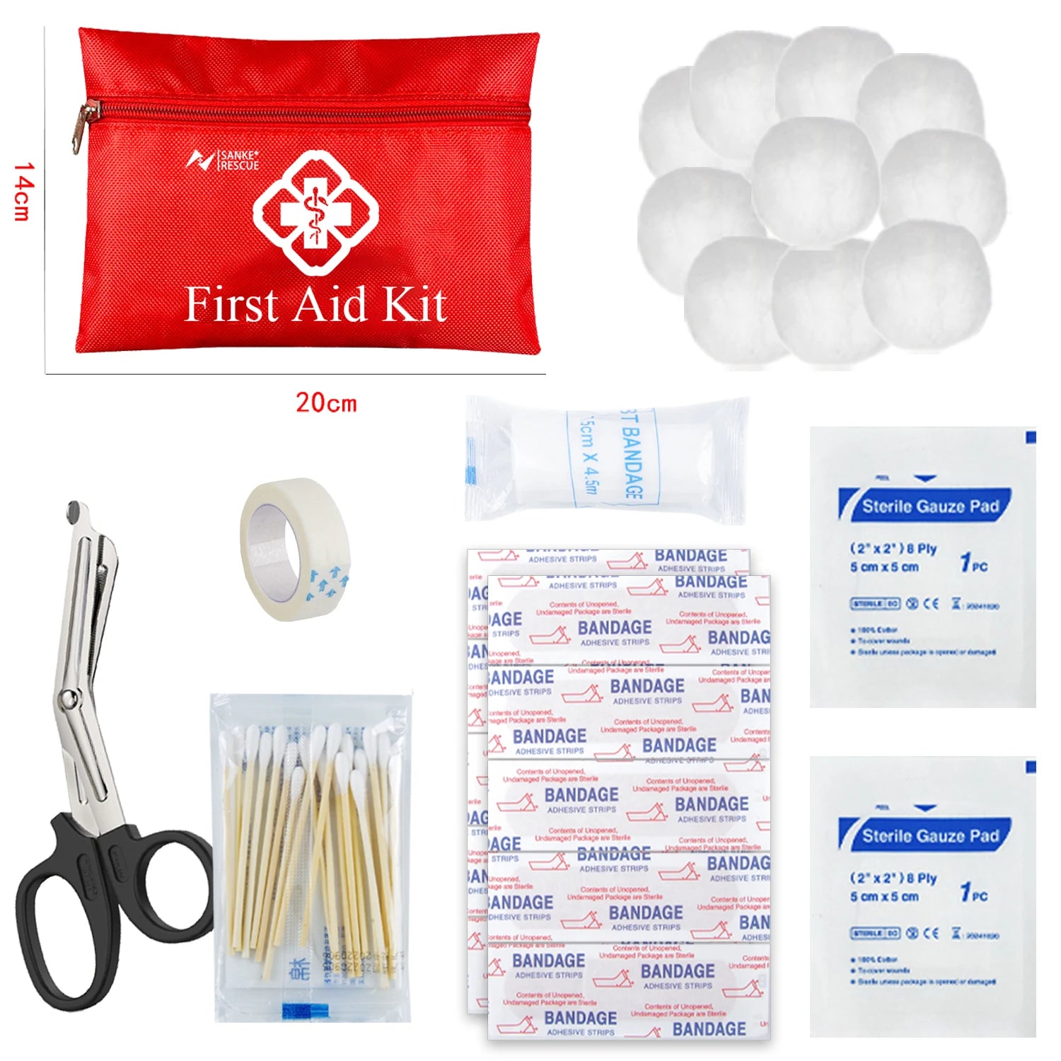 26-330 Piece First Aid Kit All-Purpose Tactical Emergency Kit In The Car Military Acessories Survival Kits Camping Medical Bag Peaceful Pleasures Health and Wellness 26 pcs