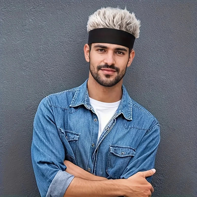 Novelty man's hairpiece hat, unique man's hairpiece knitted hat, hip-hop fashion snap-back hat, man's party cosplay accessory Peaceful Pleasures Health and Wellness