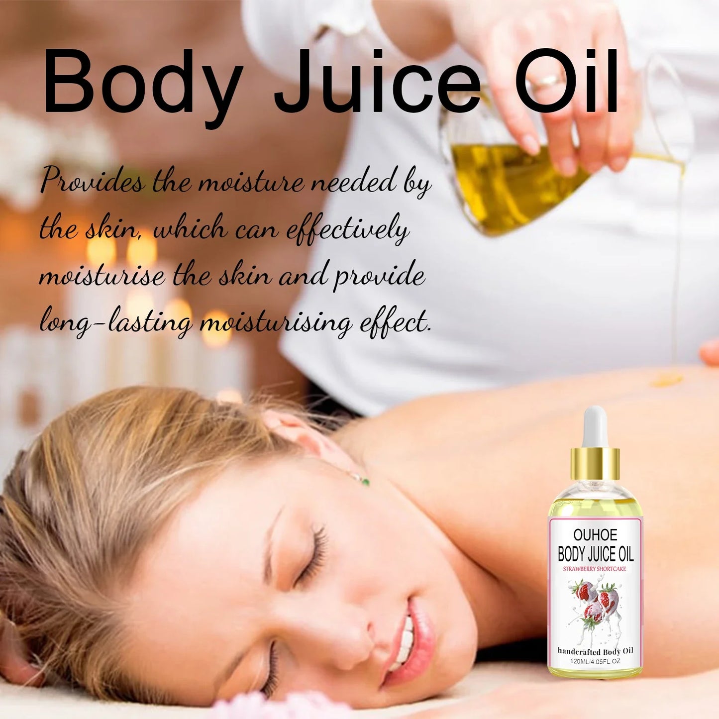 Strawberry Body Oil – Moisturizing, Firming & Dry Skin Relief