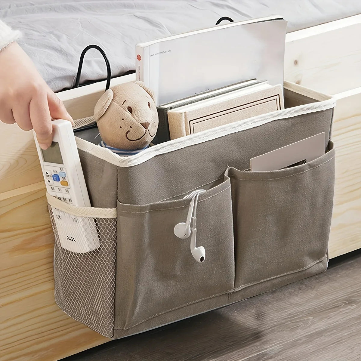 Bedside Hanging Storage Bag Basket Organizer – Dorm & Bedroom