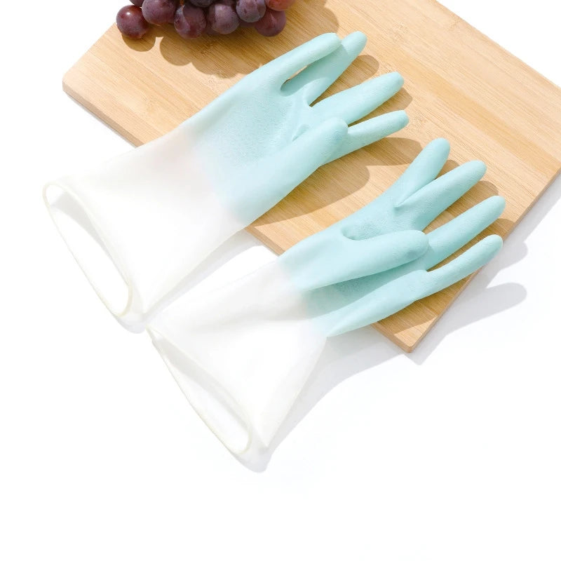 Waterproof Rubber Dishwashing Gloves – Thin Latex Cleaning Gloves