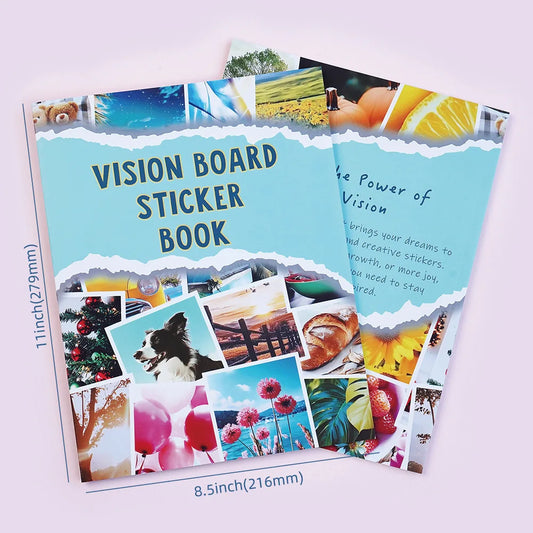 Bview Art Vision Board Dream Life Inspiration Stickers Cutouts Book Peaceful Pleasures Health and Wellness A