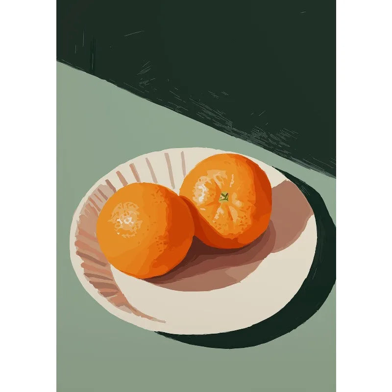 Retro Food Illustration Canvas Wall Art | Kitchen Home Decor