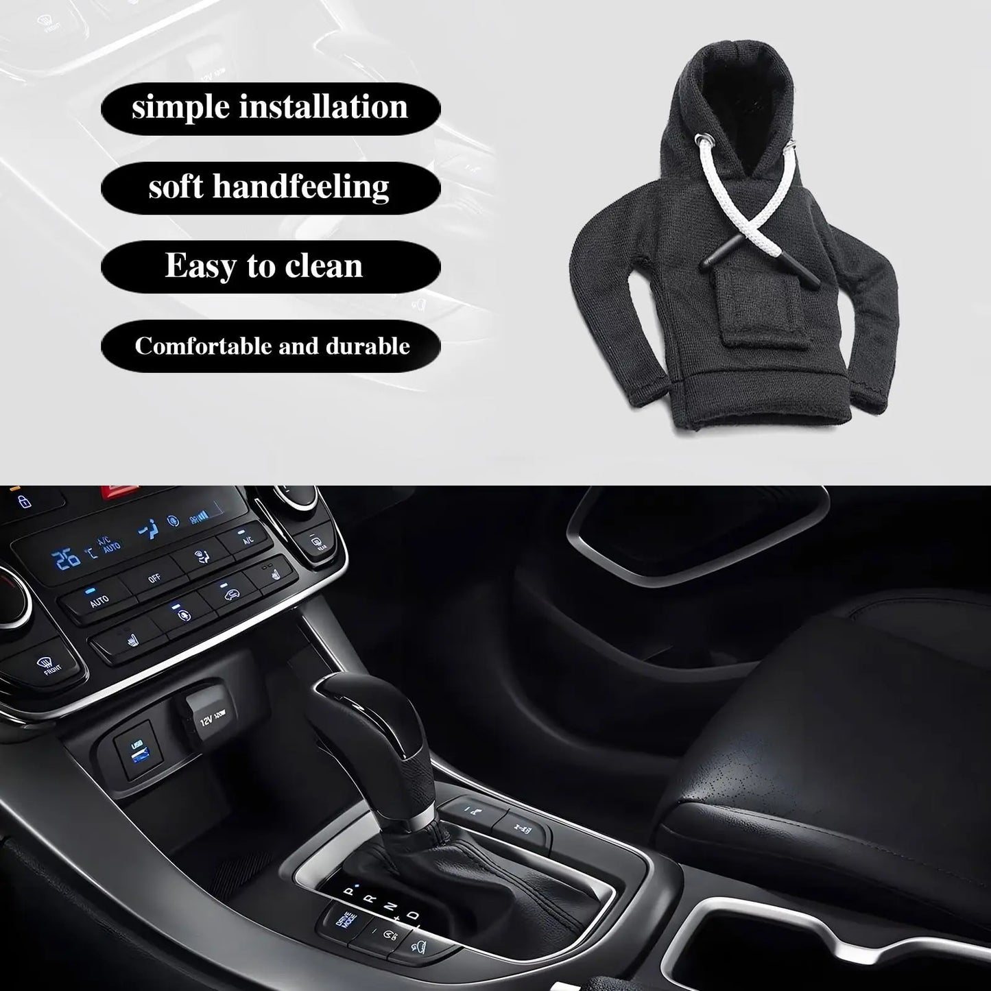 Mini Hoodie Gear Shift Knob Cover – Universal Car Decor