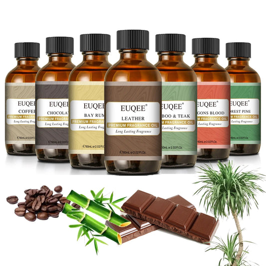 EUQEE 60ml Men's Fragrance Oil – Reed & Car Diffuser Oil Aromatherapy Fragrance Oil Oasis Select