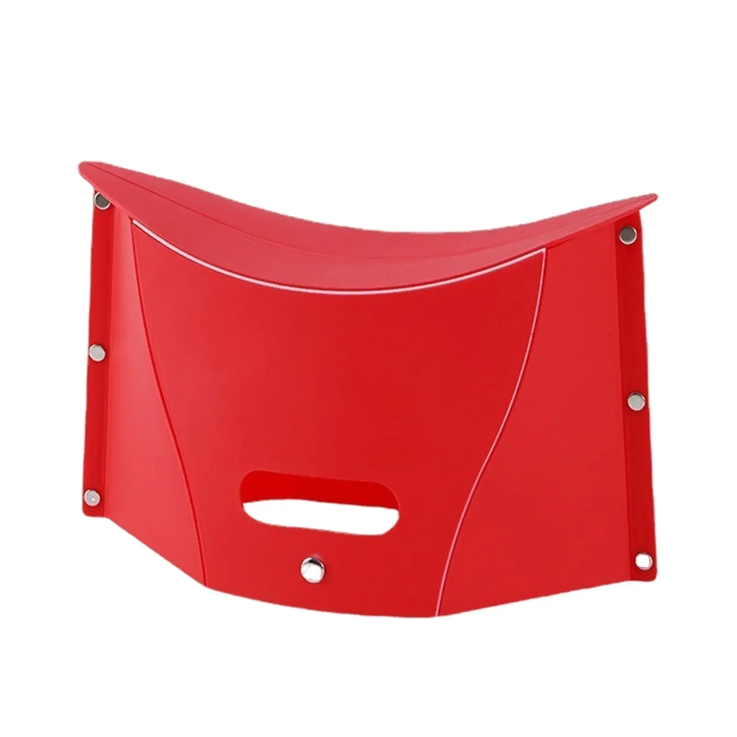 Multi Function Portable Folding Stool Non Slip Plastic Chair Outdoor Camping Fishing Card Folding Shrink Hand Basket Step Stool Peaceful Pleasures Health and Wellness Red