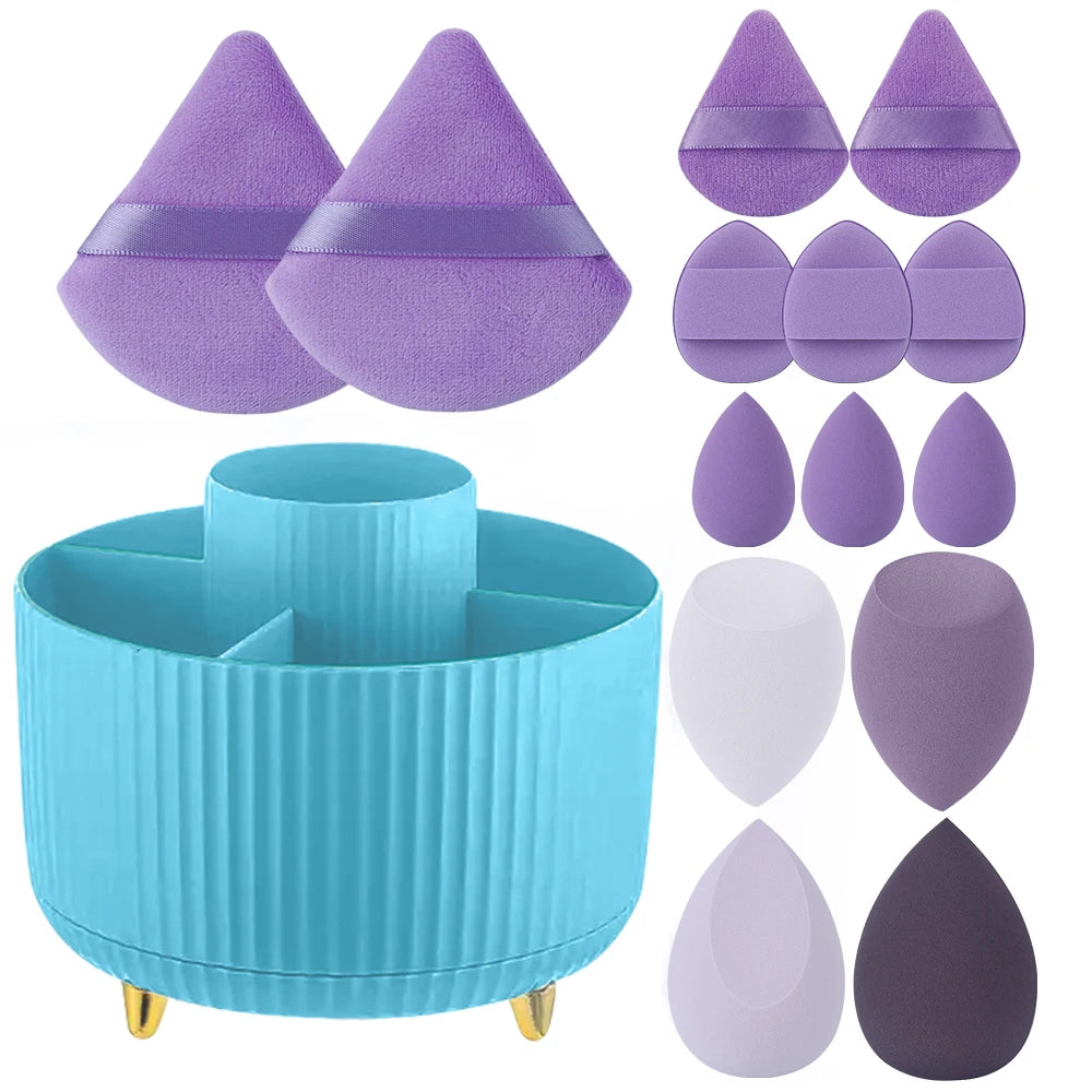 360° Rotating Makeup Organizer | 5-Slot Cosmetic Brush Holder