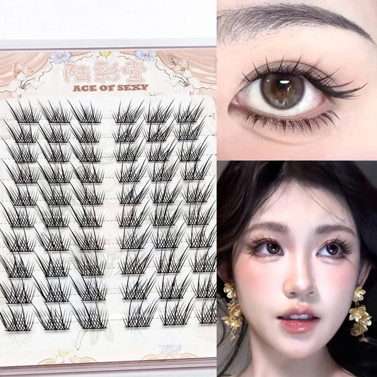 Wispy Cluster False Eyelashes | Fluffy Manga Lash Extensions Cluster False Eyelashes Peaceful Pleasures Health and Wellness