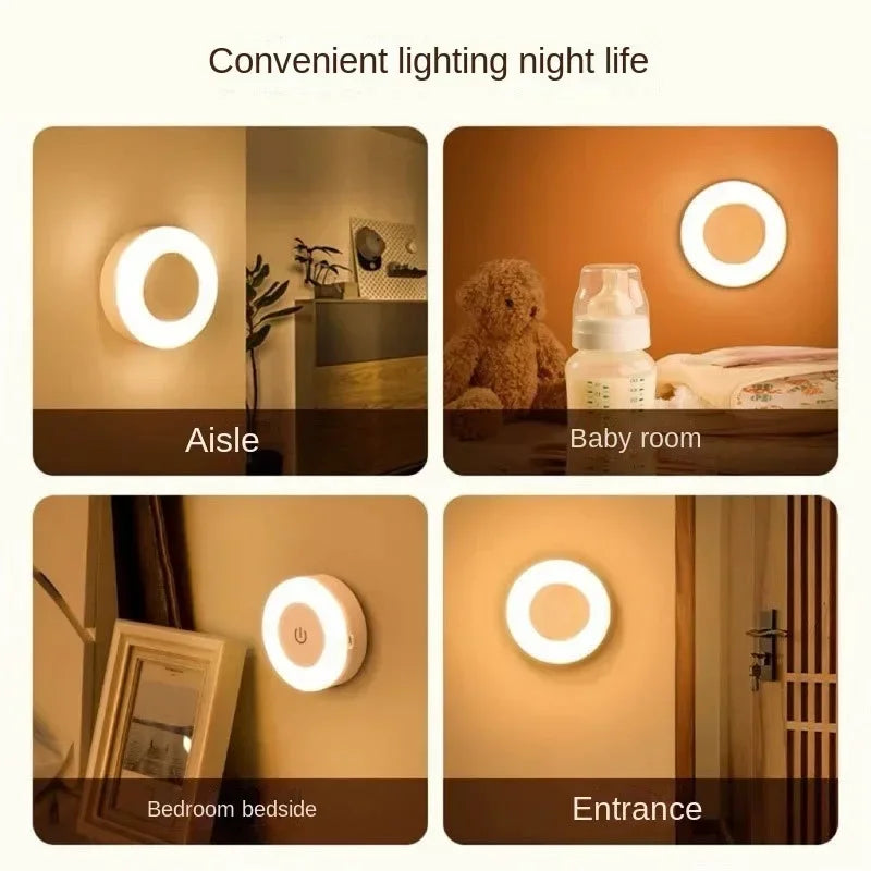 Mini LED Night Light | Rechargeable Wireless Wall Mood Lamp