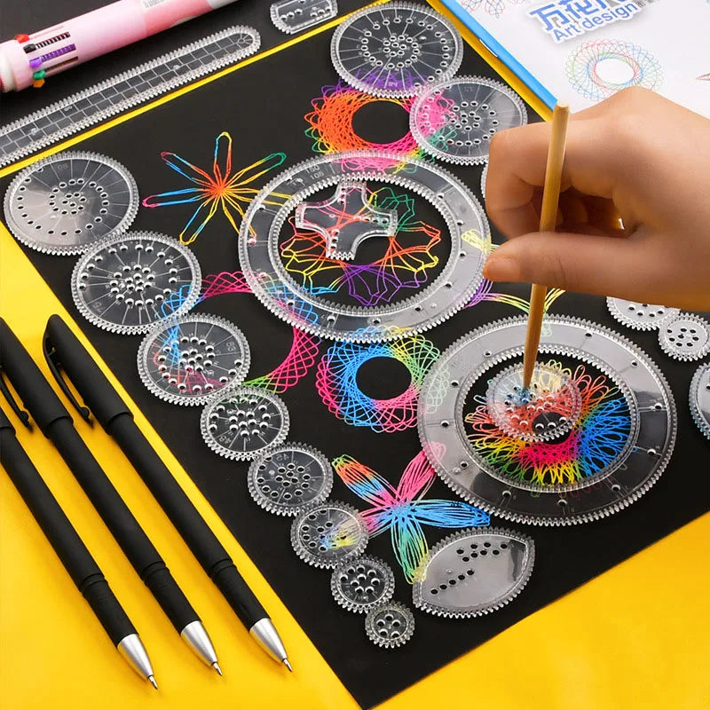 Classic Gear Spirograph Drawing Geometric Painting Stencils Rulers