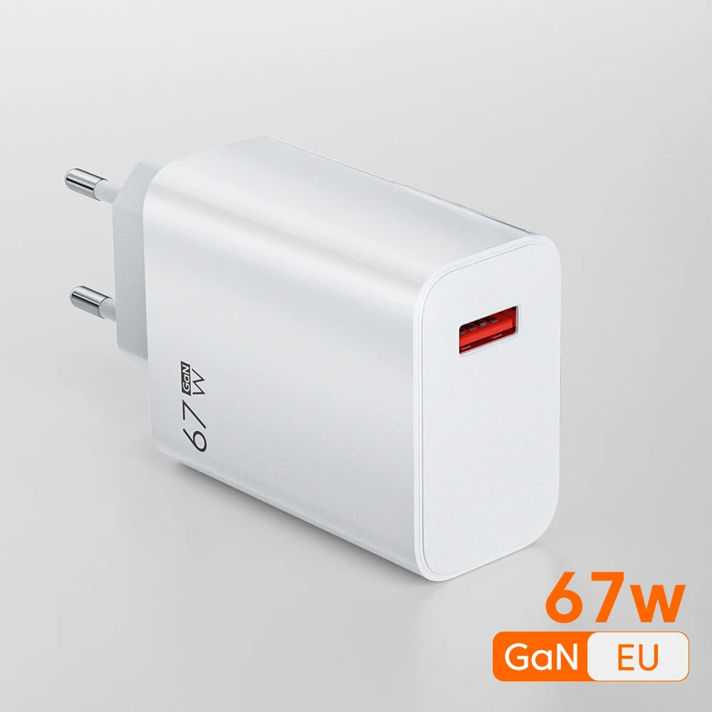 67W USB-C Fast Charger for Xiaomi Redmi POCO | Quick Charge