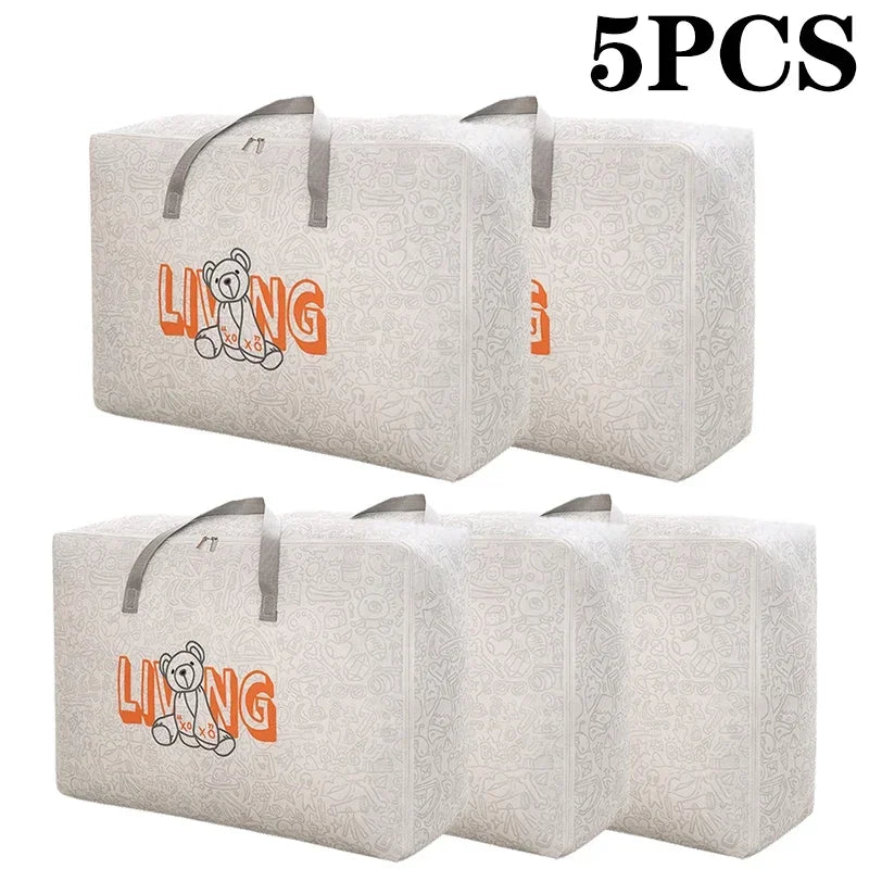 Waterproof Non-Woven Clothes & Quilt Storage Bags | 1–5 Pcs