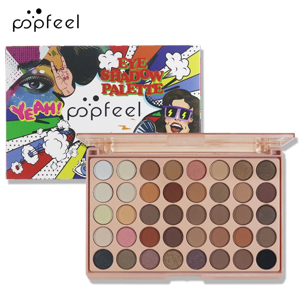 POPFEEL 40-Color Eyeshadow Palette – Matte & Shimmer Shades