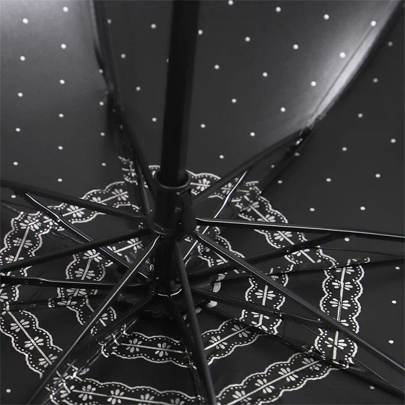 Vintage Lace Parasol – Foldable Gothic Lolita Anti-UV Umbrella