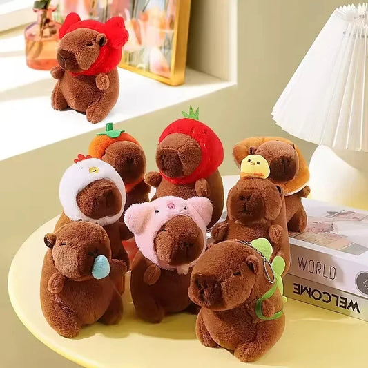 Cute Capybara Plush Keychain Bag Pendant & Car Charm Gift Plush Keychain Charm Peaceful Pleasures Health and Wellness