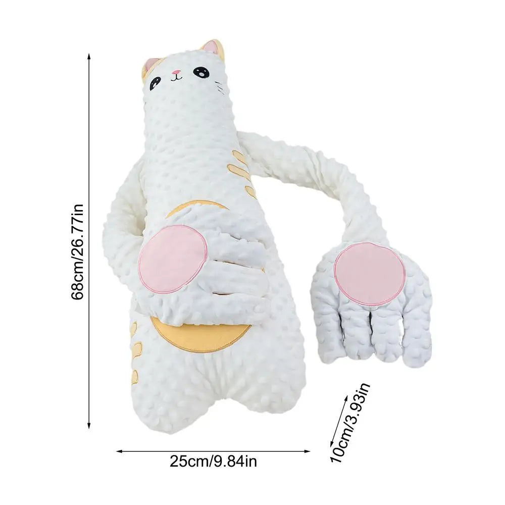 Patting Soother Pillow for Kids, Soft Hugging Electric Plush Toy with Remote Gentle Vibration Calmings Sleep Aid for Bed Crib Peaceful Pleasures Health and Wellness kitten