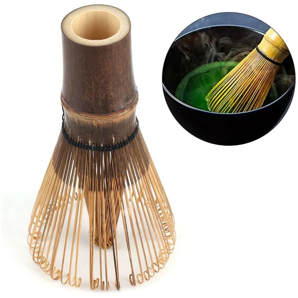Bamboo Matcha Whisk, Handcrafted Organic Traditional Japanese Chasen, Matcha Stirrer Wisk Mixer Brush for Green Tea, Coffee Peaceful Pleasures Health and Wellness Purple