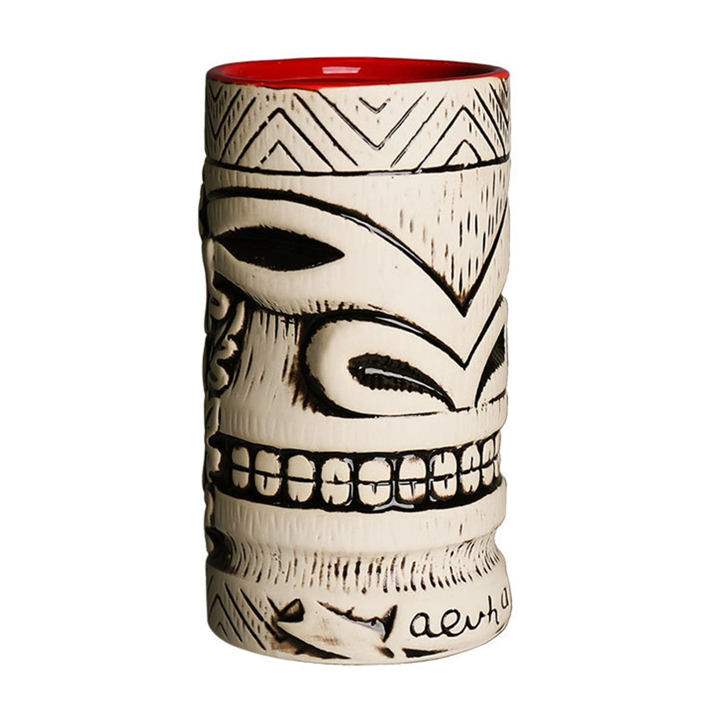 Hawaiian Cocktail Cups Creative Style Ceramic Mug Beer Beverage Tiki Mug Wine Mug Bar Tools Home Bar Party Drinkware Cups Peaceful Pleasures Health and Wellness V 570ML