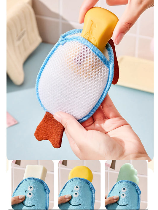 1Pcs Soap Foaming Net Bath Mesh Sponge For Shower Body Wash And Deep Cleaning Scrubber For Bathroom Supplies Peaceful Pleasures Health and Wellness