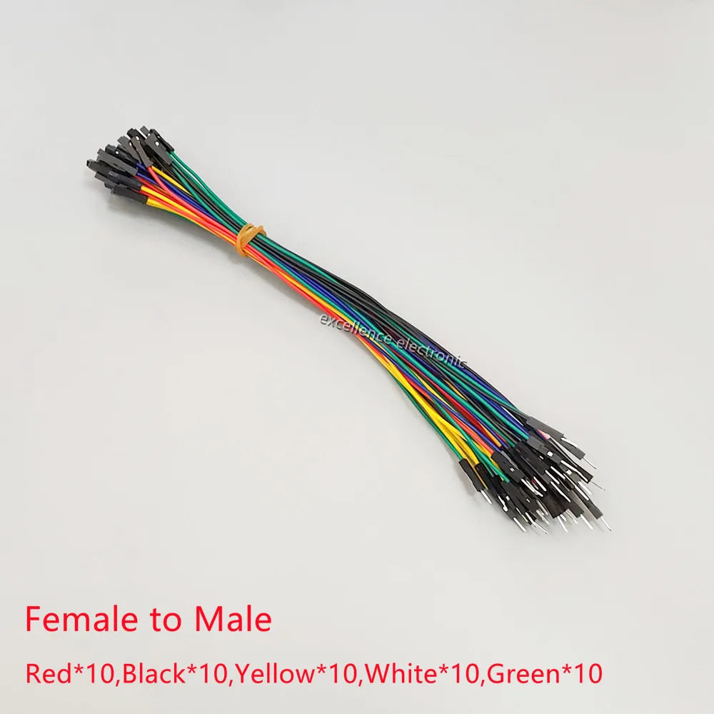 50-300pcs 10cm 20cm 30cm Jumper Wire Dupont Cable Line Connector Assorted Kit for Arduino Raspberry pi Electronic Breadboard PCB Peaceful Pleasures Health and Wellness F-M 50PCS Mix kit 20cm
