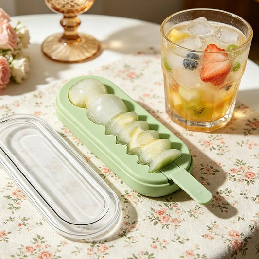 Silicone Ice Cream Pop Mold with Lid & Sticks | DIY Frozen Treats Ice Pop Mold Oasis Select