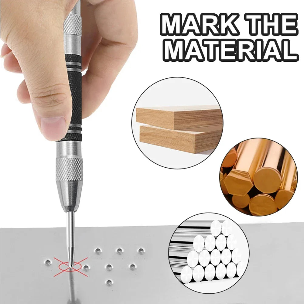 Automatic Center Punch Spring-Loaded | Metal, Wood & Glass Marker