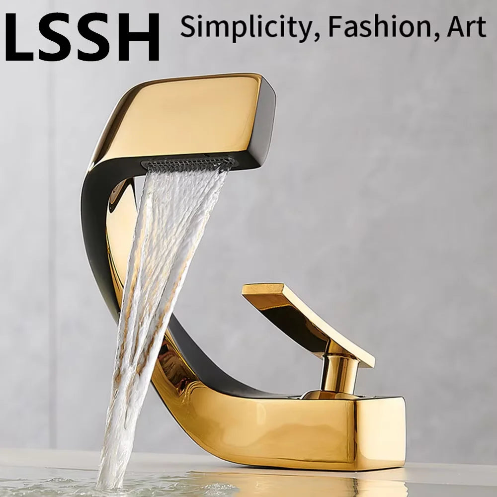 Black Single Handle Basin Faucet | Deck Mounted Bathroom Tap