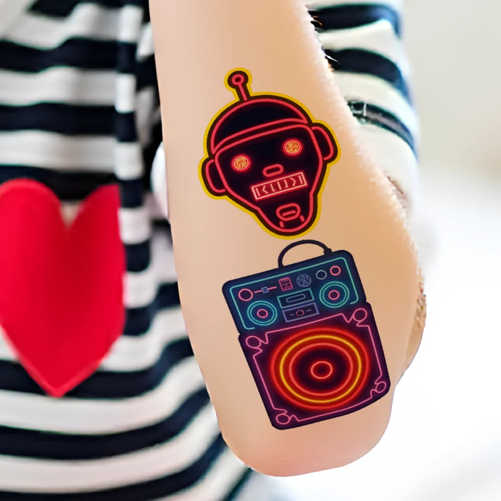 63-Piece Waterproof Temporary Tattoo Stickers – Fun Body Art