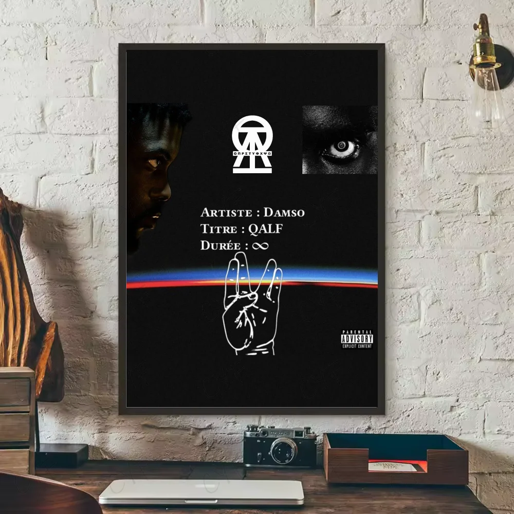D-Damso Qalf Rapper Poster HD art sticky wall waterproof home living room bedroom bar aesthetic decoration Peaceful Pleasures Health and Wellness z9 21X30cmNoframe