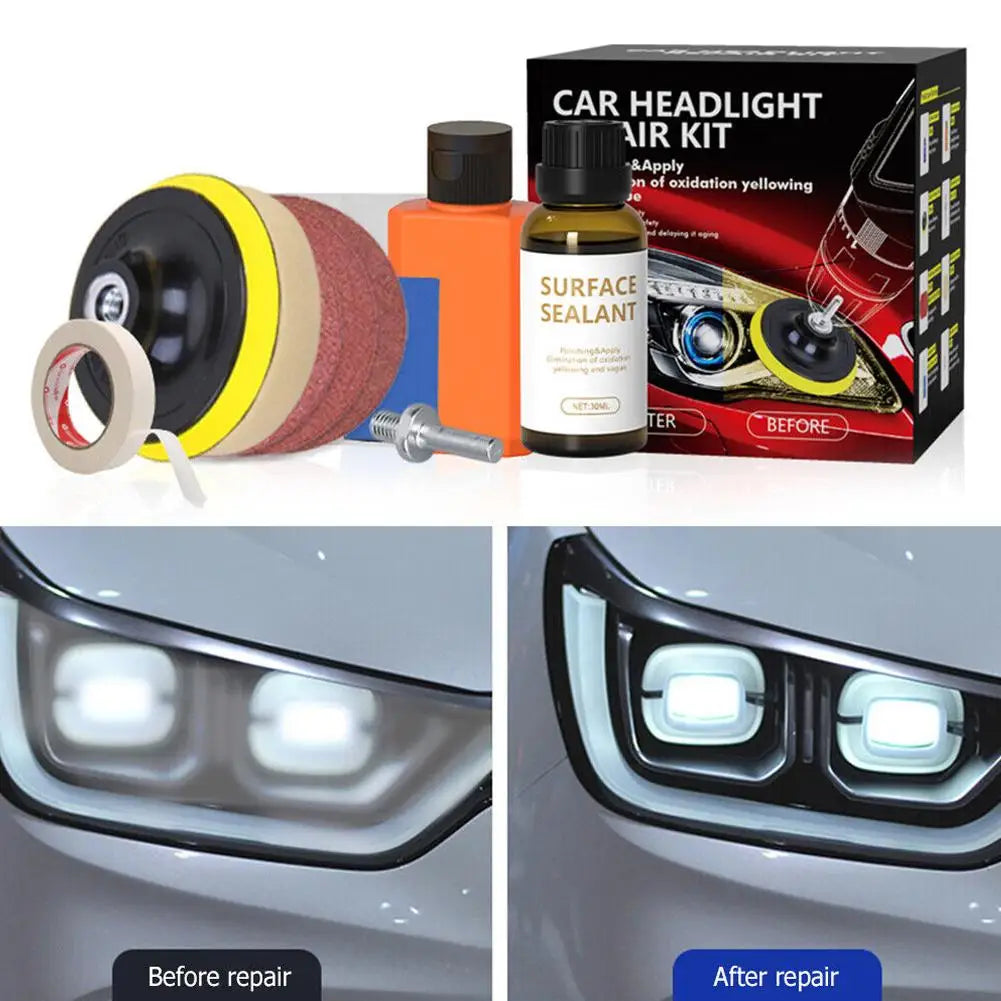 Car Headlight Restoration Kit | Polishing & Repair Set