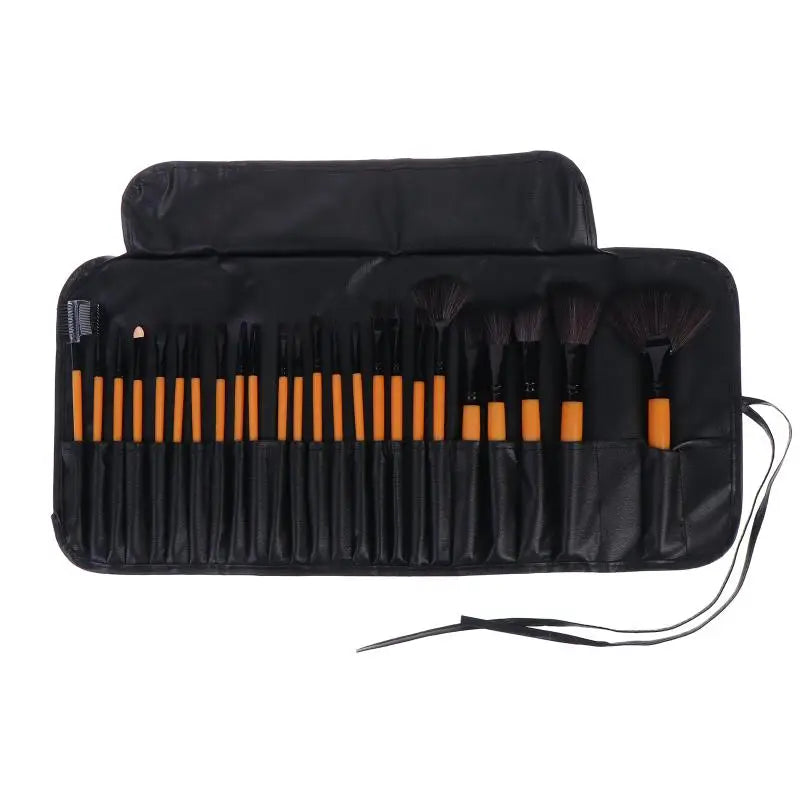24pcs Makeup Brush Sets Professional Cosmetics Brushes Eyebrow Powder Foundation Shadows Pinceaux Make Up Tools With Storage Bag Peaceful Pleasures Health and Wellness Wood