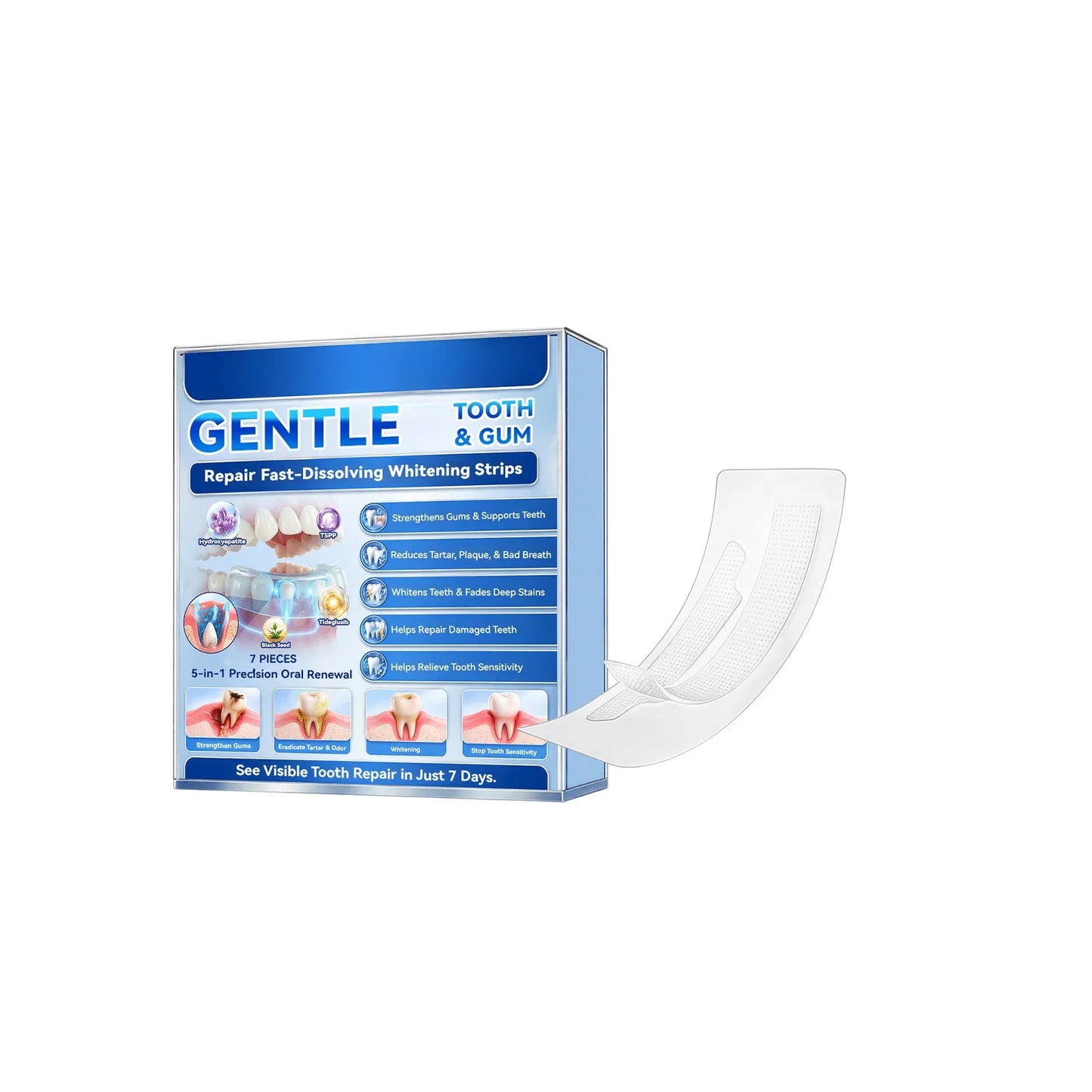 FEIMUKO Teeth Whitening Strips – 7-Day Brighter Smile