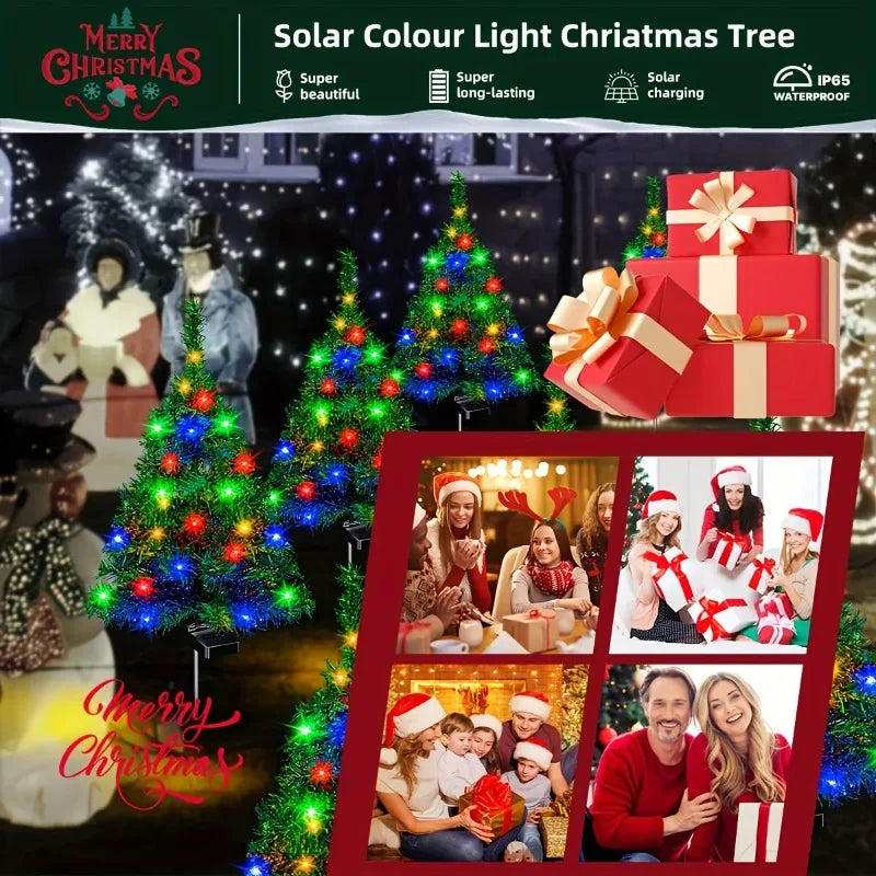 Solar Christmas Tree Lights IP65 Waterproof Outdoor Garden