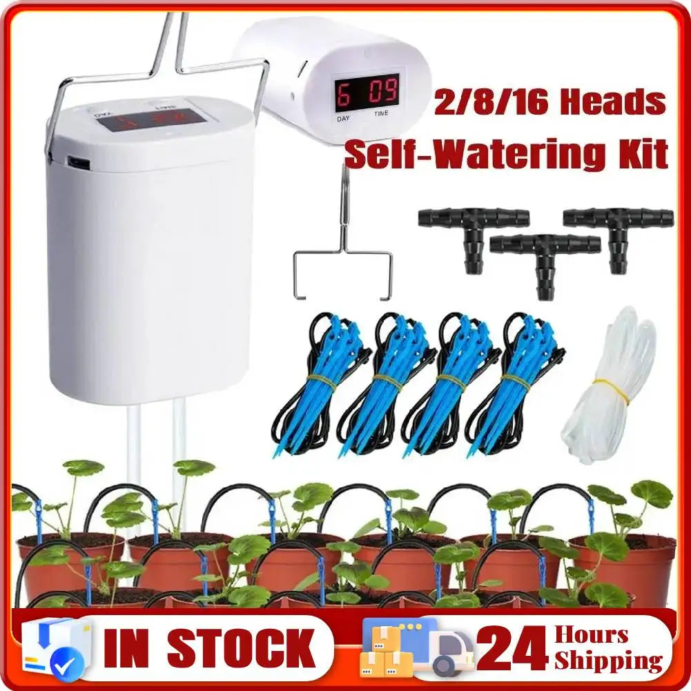 Automatic Drip Irrigation Kit with Timer – 2/8/16 Head Peaceful Pleasures Health and Wellness