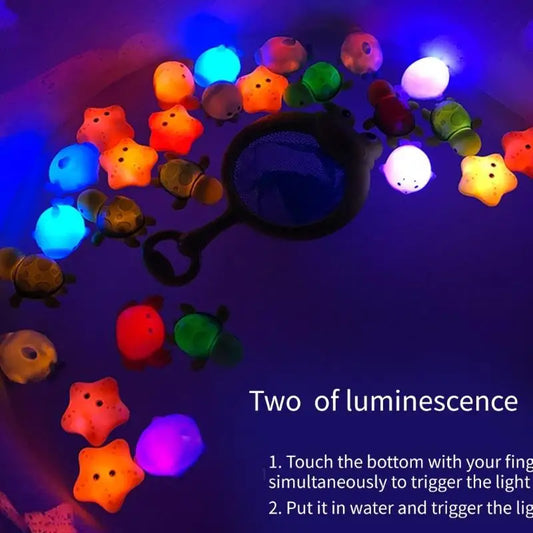 9-Piece Light-Up Kids Fishing Bath Toy Set | Ages 3+ Kids Bath Toy Set Peaceful Pleasures Health and Wellness CN