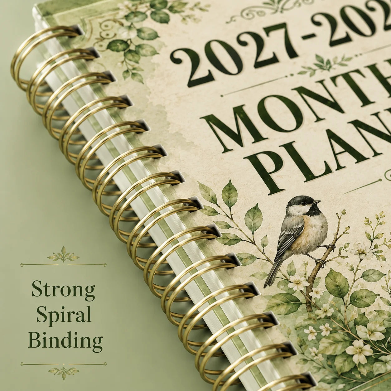 2027-2029 Forest Animal Wind Monthly Plan A5 Spiral Binding Schedule