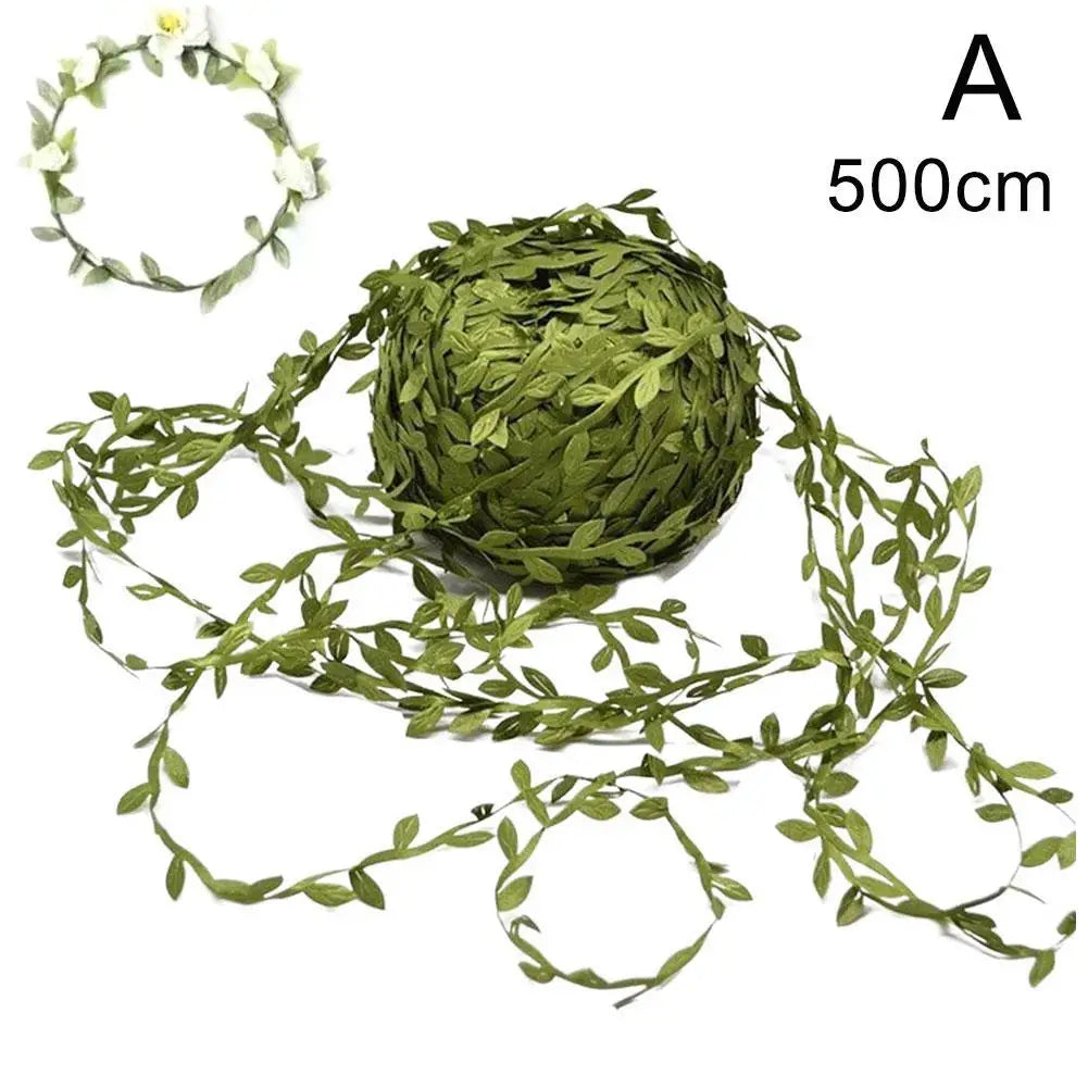 Silk Artificial Green Leaf Vine for Wedding, Wreath & Crafts