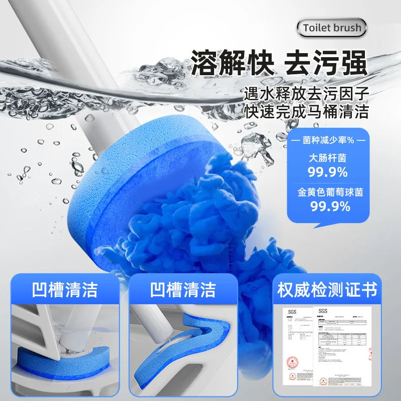 Disposable Toilet Brush – Soluble Replaceable Cleaning Heads